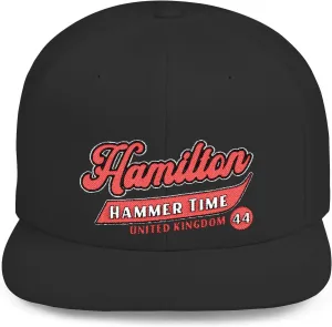 Hamilton Hat | Inspired British Hat Racing Driver Flat Bill Cap | Motorsports Fan Gear, Team Merchandise | Gift for Race Fans