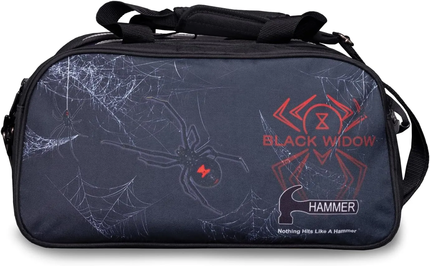 Hammer Black Widow Double Tote Bowling Bag with Shoe Pouch