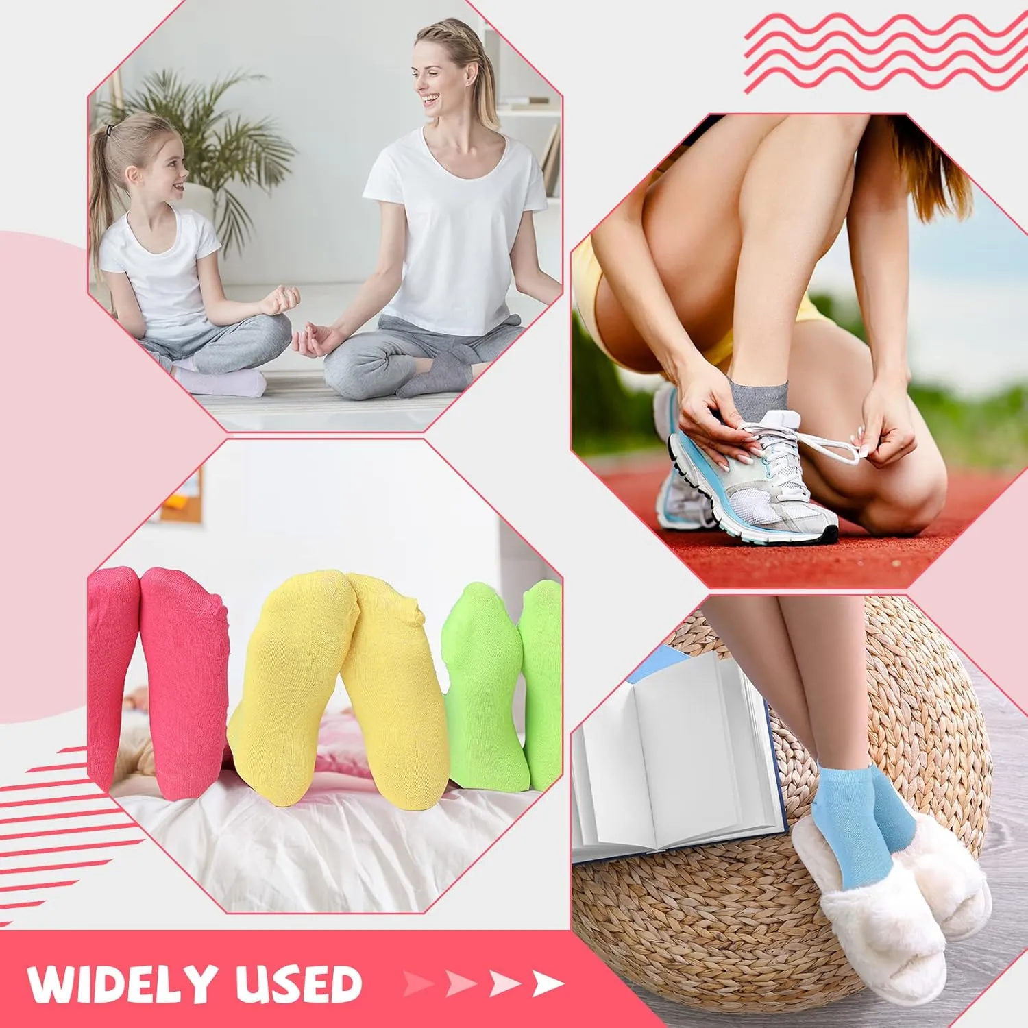 Handepo 100 Pair Low Cut Ankle Socks for Women Athletic Bulk Socks for Running Casual Outdoor Activities