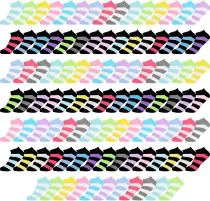 Handepo 100 Pair Low Cut Ankle Socks for Women Athletic Bulk Socks for Running Casual Outdoor Activities