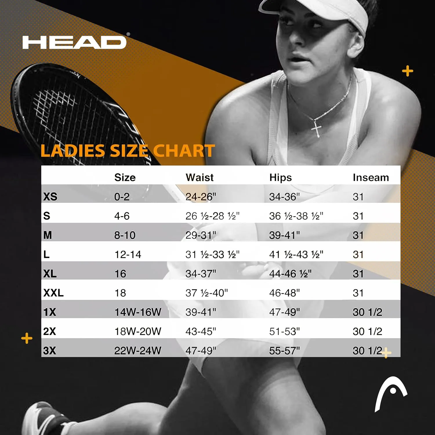 HEAD Women's Athletic Tennis Skort - Performance Training & Running Skirt