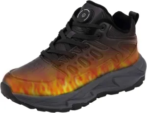 Heated Sneakers Thermal Running Shoes for Women Men, 3 Temperature Settings Walking Shoes Foot Warmer Shoes Non Slip Plush Breathable Winter Life Work Keep Feet Warm
