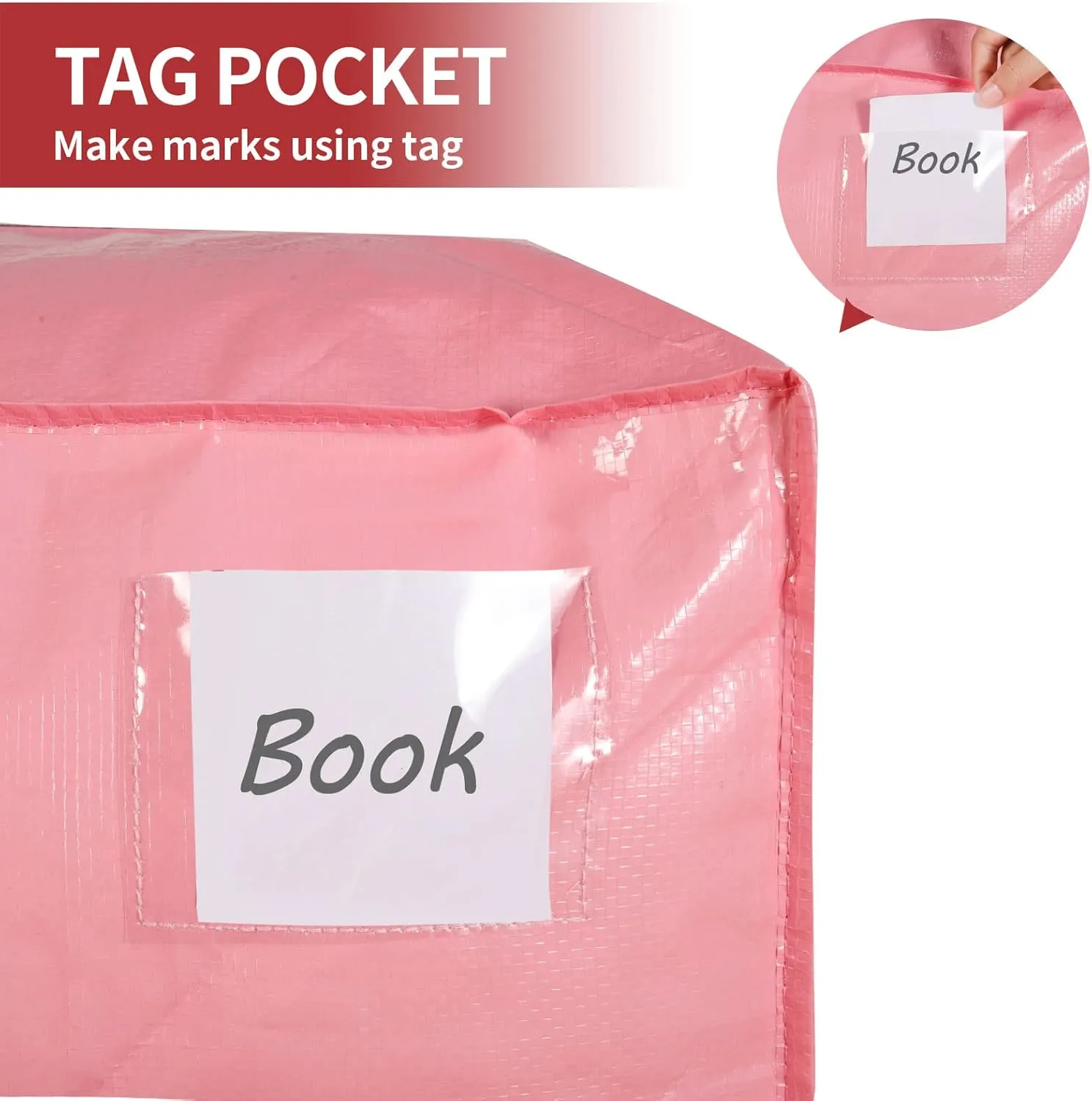 Heavy Duty Extra Large Moving Bags with Extra Long Handles -Includes Backpack Straps - Easy Storage For Space Saving (Mixed Color-6 Bag)