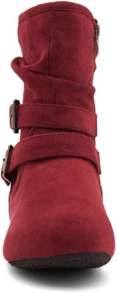 Herstyle Lindell Womens Ankle Booties Fashion Slouch Mid-Calf Flat Boots