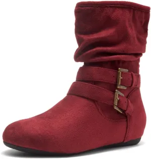 Herstyle Lindell Womens Ankle Booties Fashion Slouch Mid-Calf Flat Boots