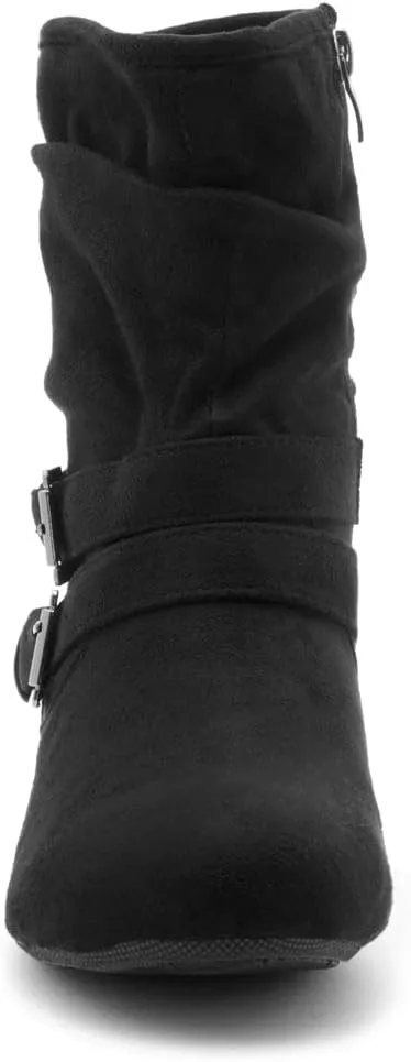 Herstyle Lindell Womens Ankle Booties Fashion Slouch Mid-Calf Flat Boots
