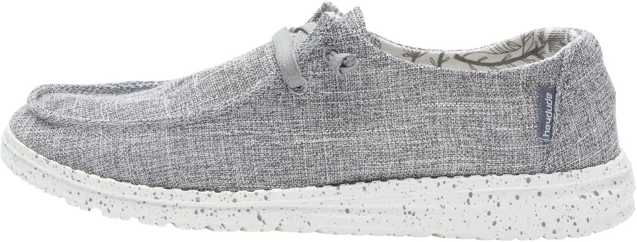 Hey Dude Women's Wendy Linen | Women’s Shoes | Women’s Lace Up Loafers | Comfortable & Light-Weight