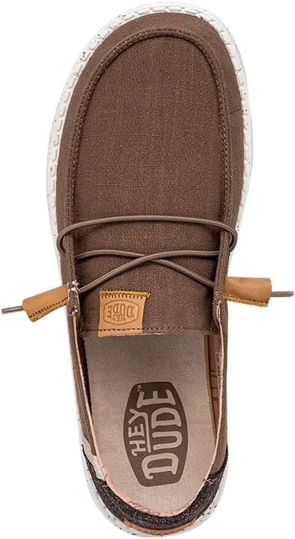 Hey Dude Women's Wendy Washed Canvas | Women’s Shoes | Women’s Lace Up Loafers | Comfortable & Light-Weight