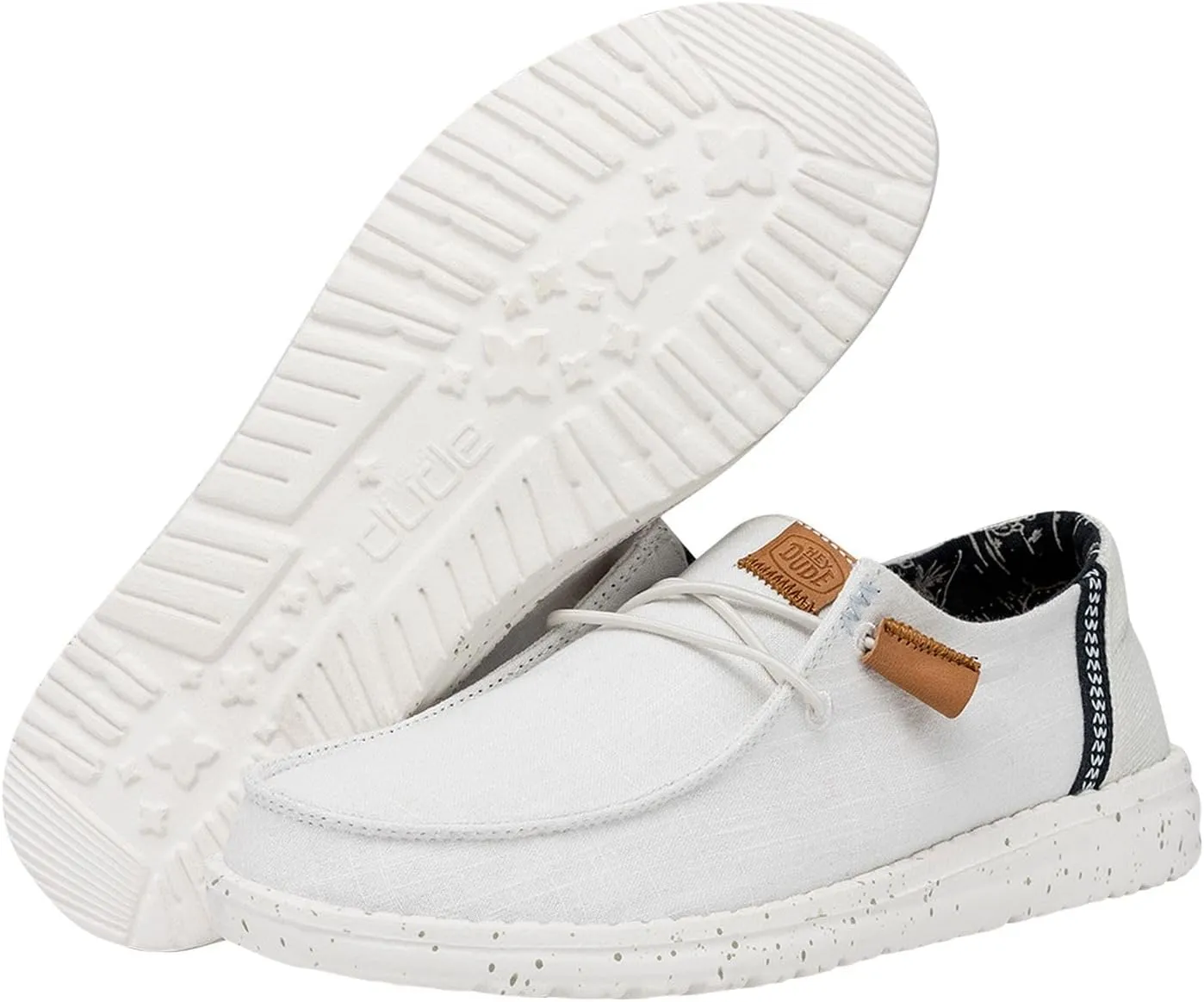 Hey Dude Women's Wendy Washed Canvas | Women’s Shoes | Women’s Lace Up Loafers | Comfortable & Light-Weight