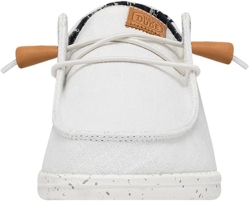 Hey Dude Women's Wendy Washed Canvas | Women’s Shoes | Women’s Lace Up Loafers | Comfortable & Light-Weight