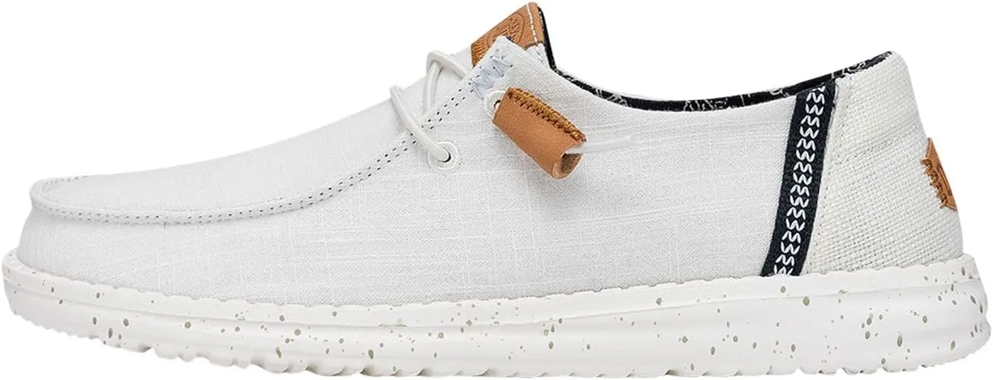 Hey Dude Women's Wendy Washed Canvas | Women’s Shoes | Women’s Lace Up Loafers | Comfortable & Light-Weight