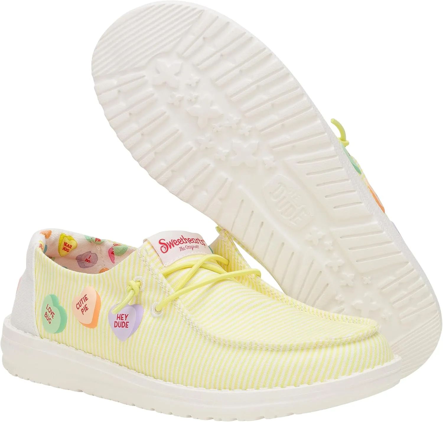 HEYDUDE Wendy X Sweethearts Yellow Multi Size Women’s Shoes
