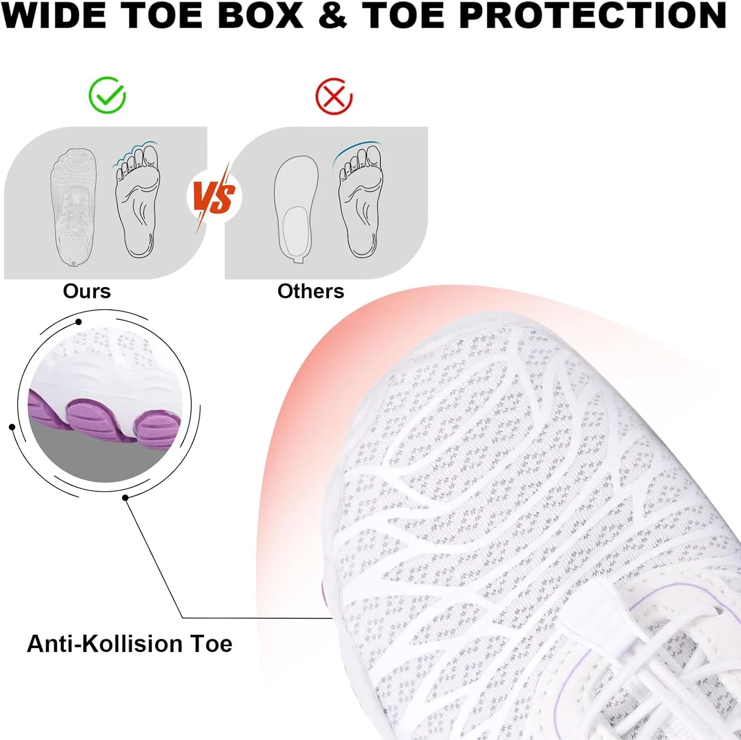 Hike Barefoot Shoes for Women Men Non-Slip Breathable Walking Shoes Wide Toe Box Comfortable Athletic Footwear