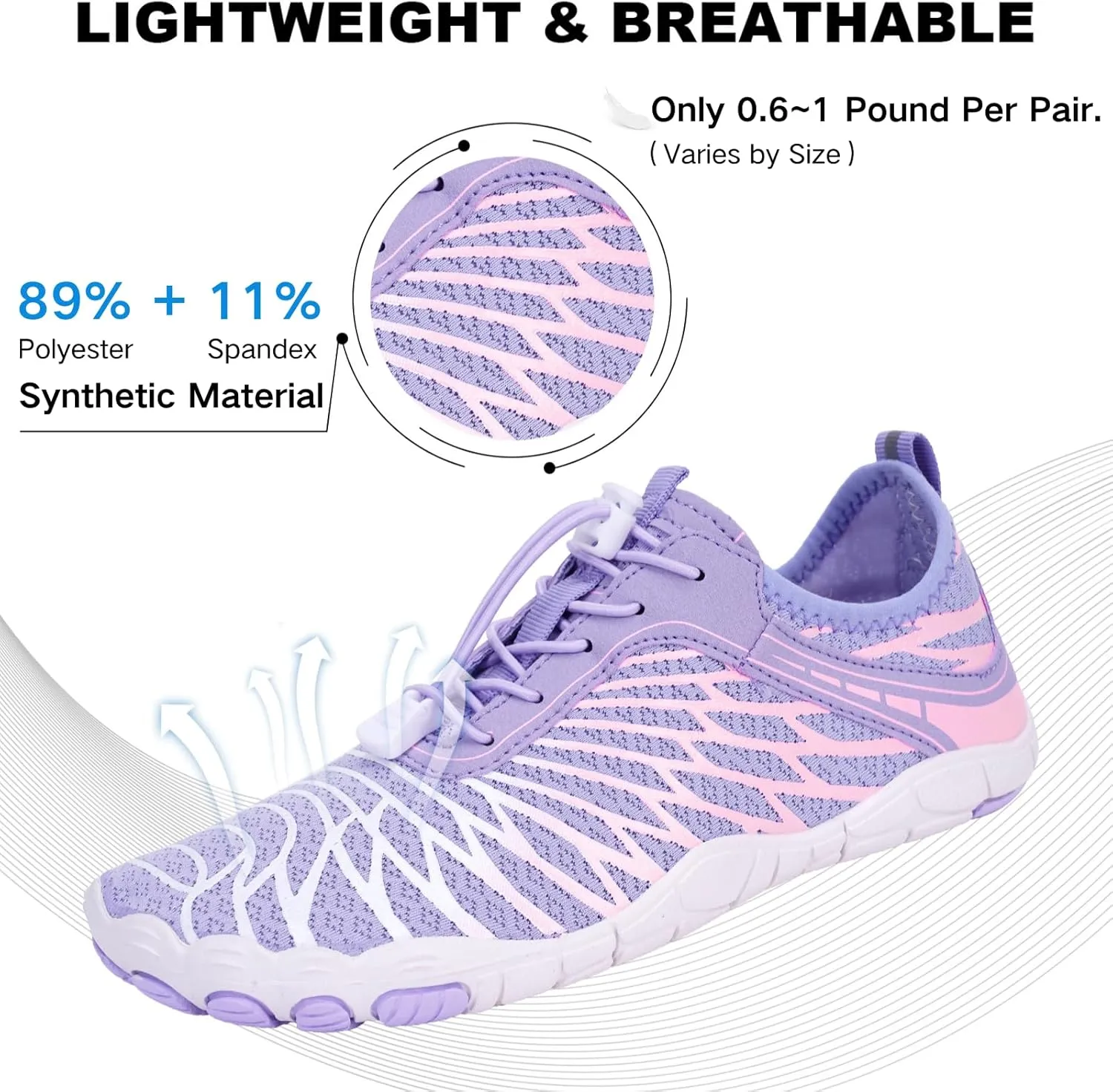 Hike Barefoot Shoes for Women Men Non-Slip Breathable Walking Shoes Wide Toe Box Comfortable Athletic Footwear