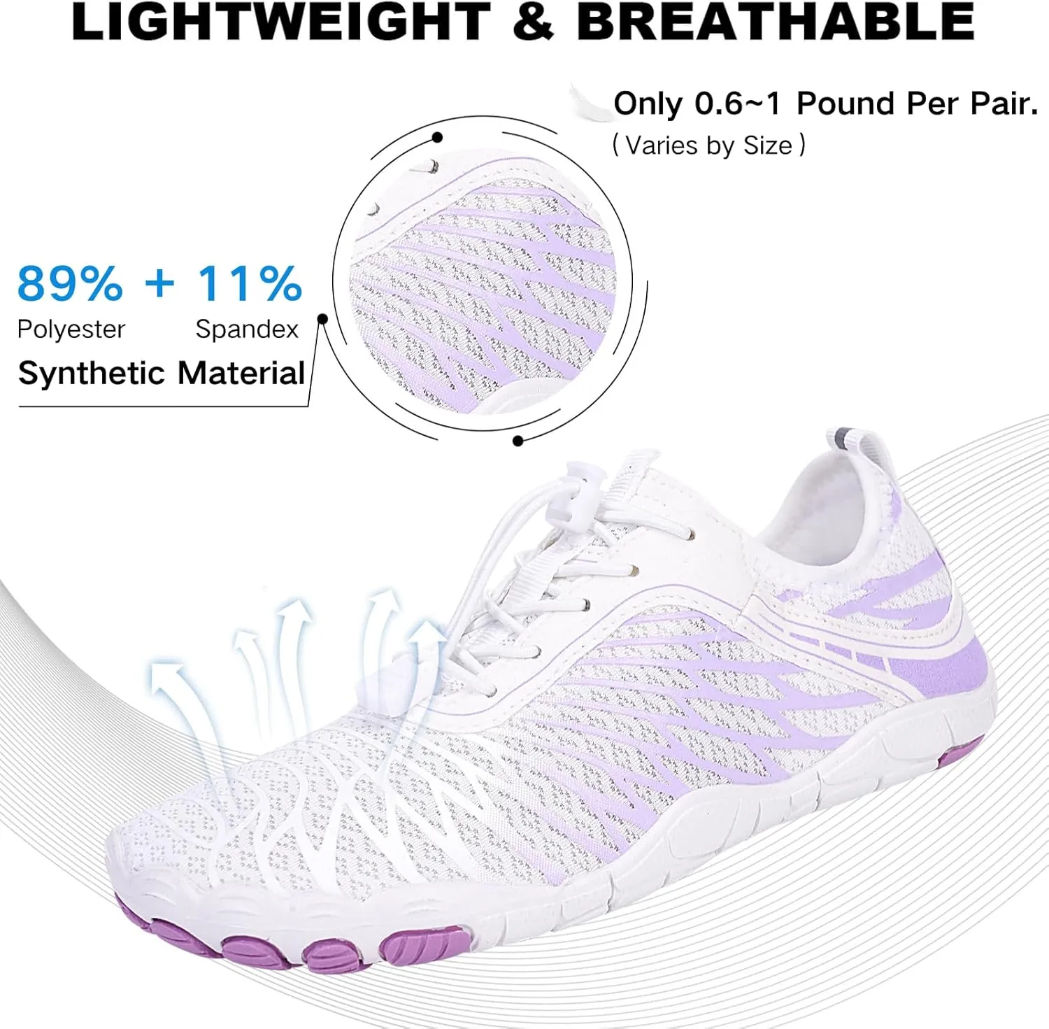 Hike Barefoot Shoes for Women Men Non-Slip Breathable Walking Shoes Wide Toe Box Comfortable Athletic Footwear