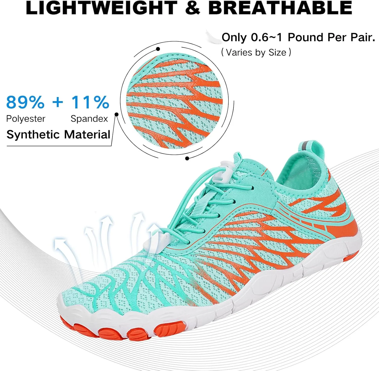 Hike Barefoot Shoes for Women Men Non-Slip Breathable Walking Shoes Wide Toe Box Comfortable Athletic Footwear