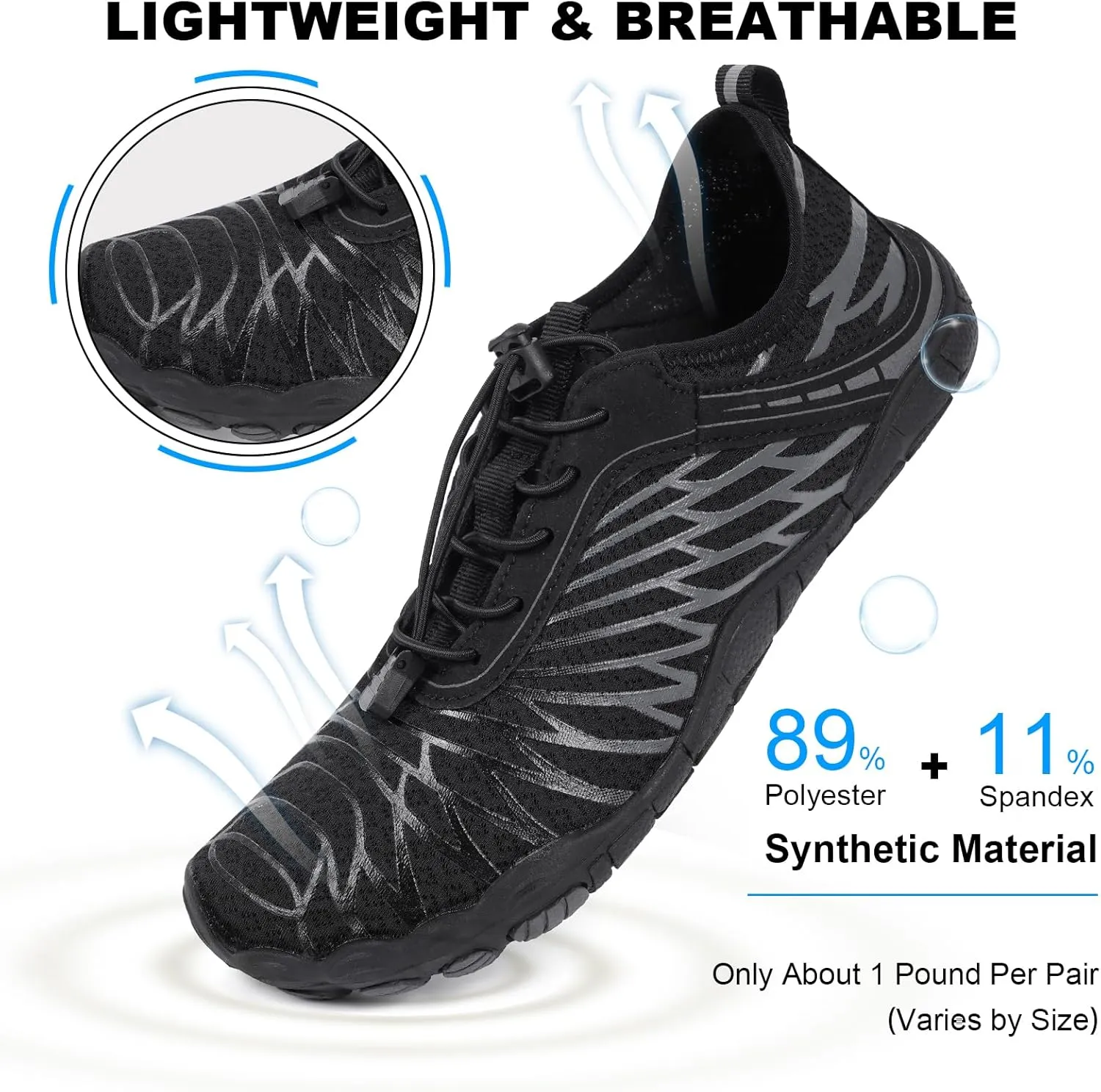 Hike Barefoot Shoes for Women Men Non-Slip Breathable Walking Shoes Wide Toe Box Comfortable Athletic Footwear