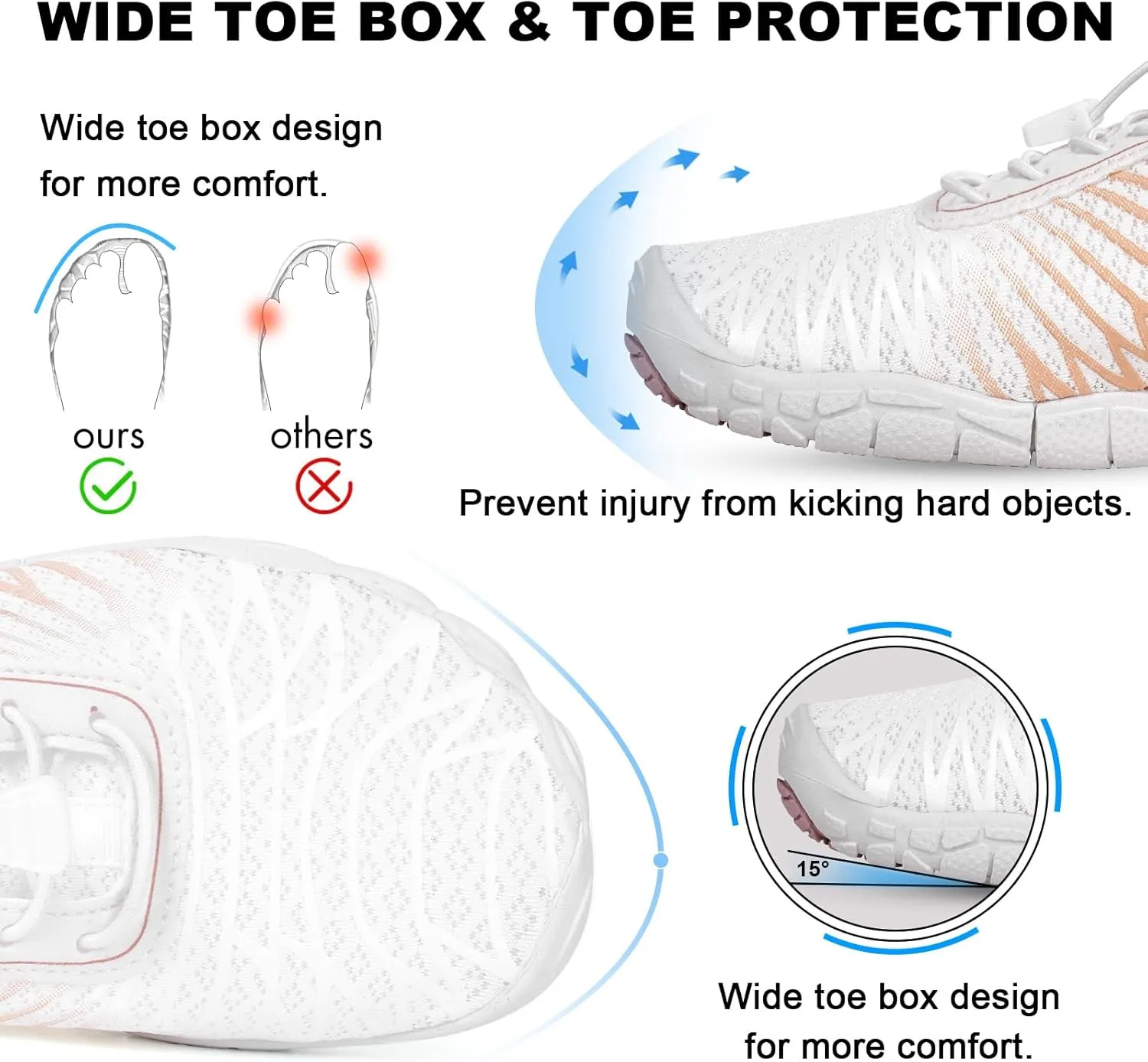 Hike Barefoot Shoes for Women Men Non-Slip Breathable Walking Shoes Wide Toe Box Comfortable Athletic Footwear