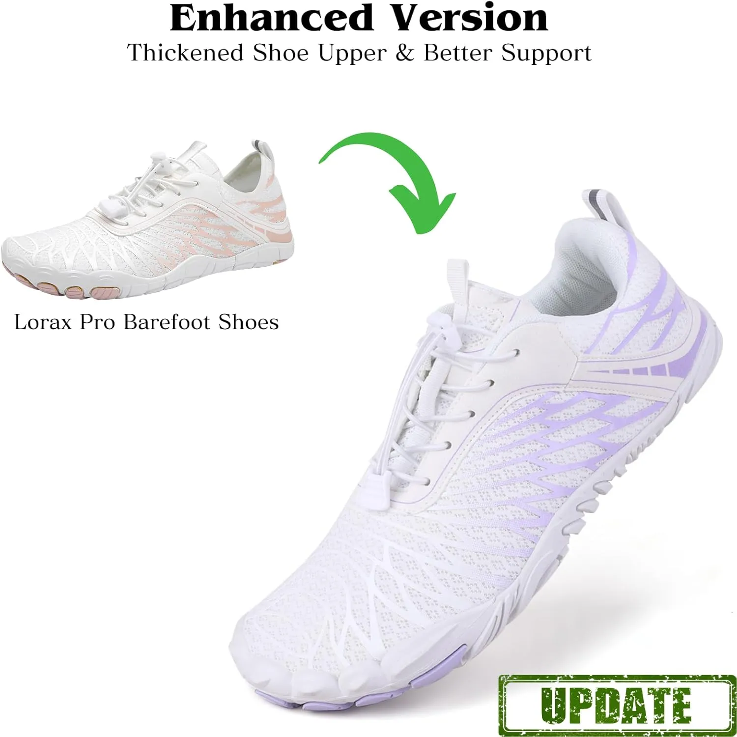 Hike Barefoot Shoes for Women Men Non-Slip Breathable Walking Shoes Wide Toe Box Comfortable Athletic Footwear