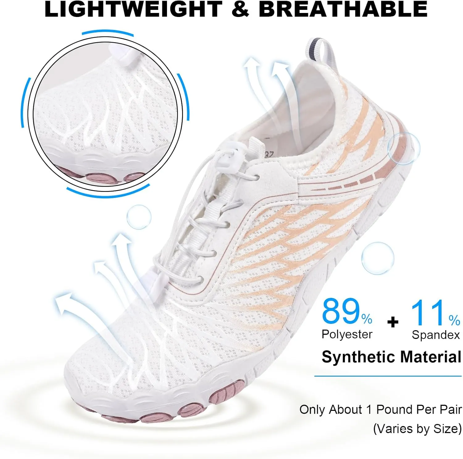 Hike Barefoot Shoes for Women Men Non-Slip Breathable Walking Shoes Wide Toe Box Comfortable Athletic Footwear