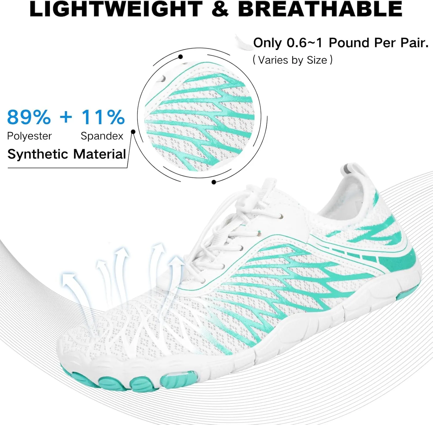 Hike Barefoot Shoes for Women Men Non-Slip Breathable Walking Shoes Wide Toe Box Comfortable Athletic Footwear