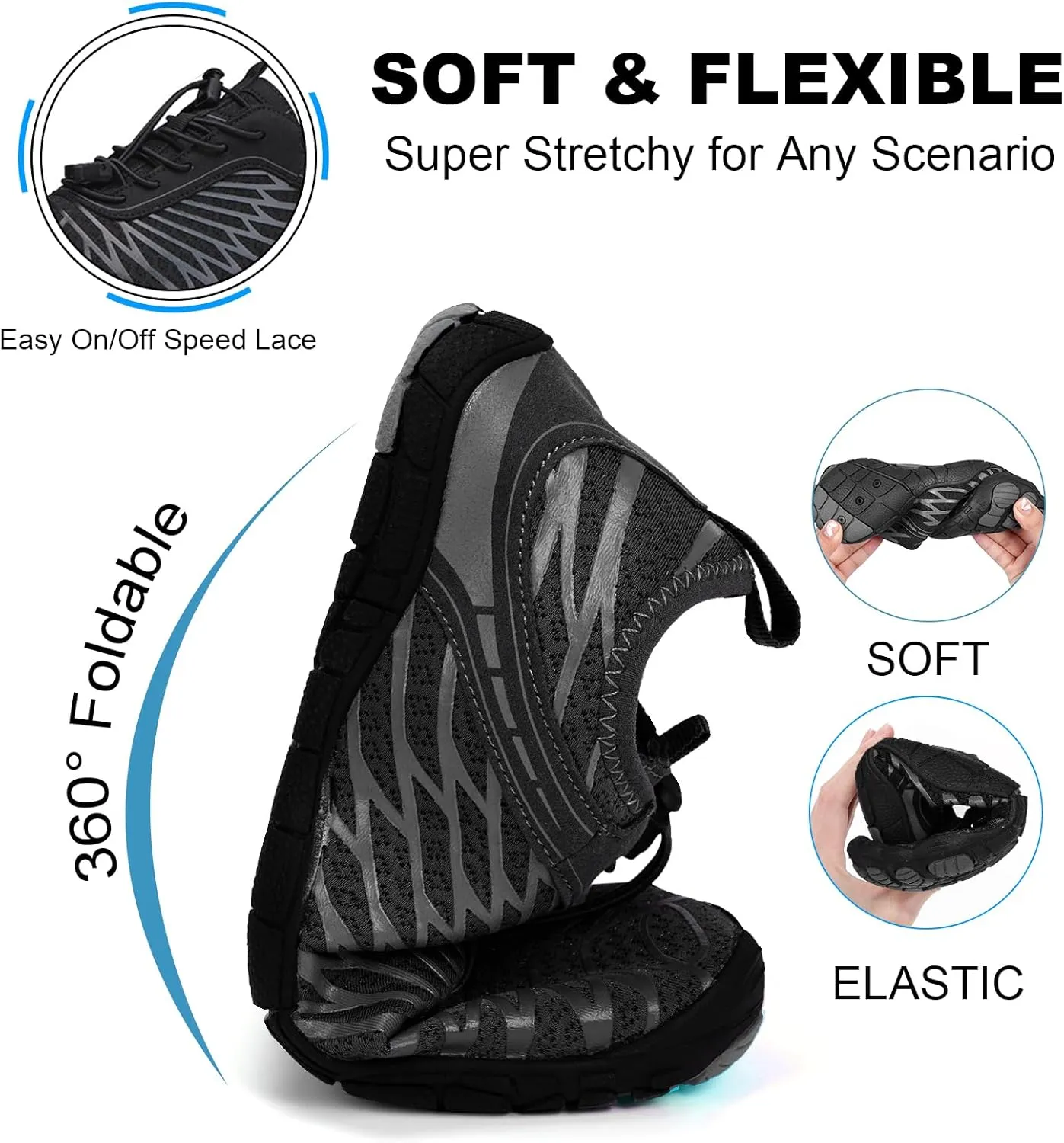 Hike Barefoot Shoes for Women Men Non-Slip Breathable Walking Shoes Wide Toe Box Comfortable Athletic Footwear