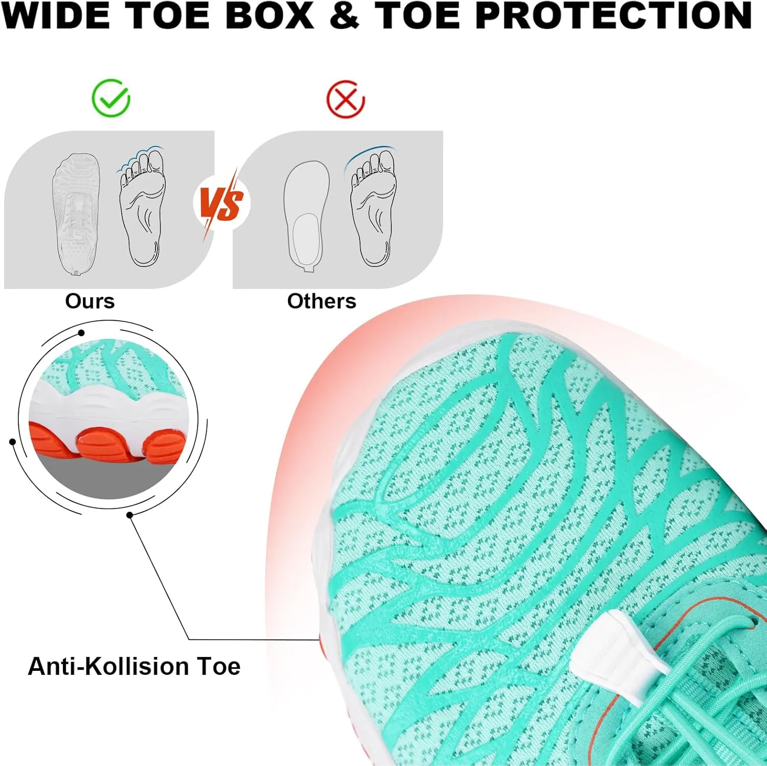 Hike Barefoot Shoes for Women Men Non-Slip Breathable Walking Shoes Wide Toe Box Comfortable Athletic Footwear