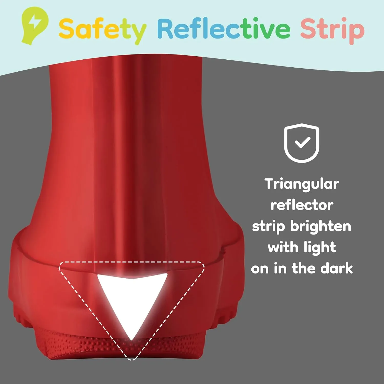 HISEA Rubber Rain Boots for Toddlers and Kids Boys Girls Lightwight Waterproof with Easy-on Handle