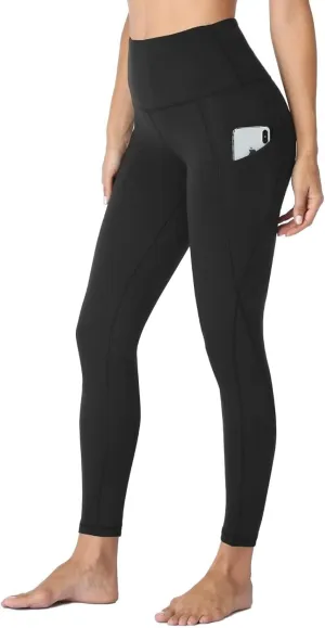 HLTPRO Leggings with Pockets for Women(Reg & Plus Size) - High Waist Tummy Control Yoga Pants with Pockets for Workout