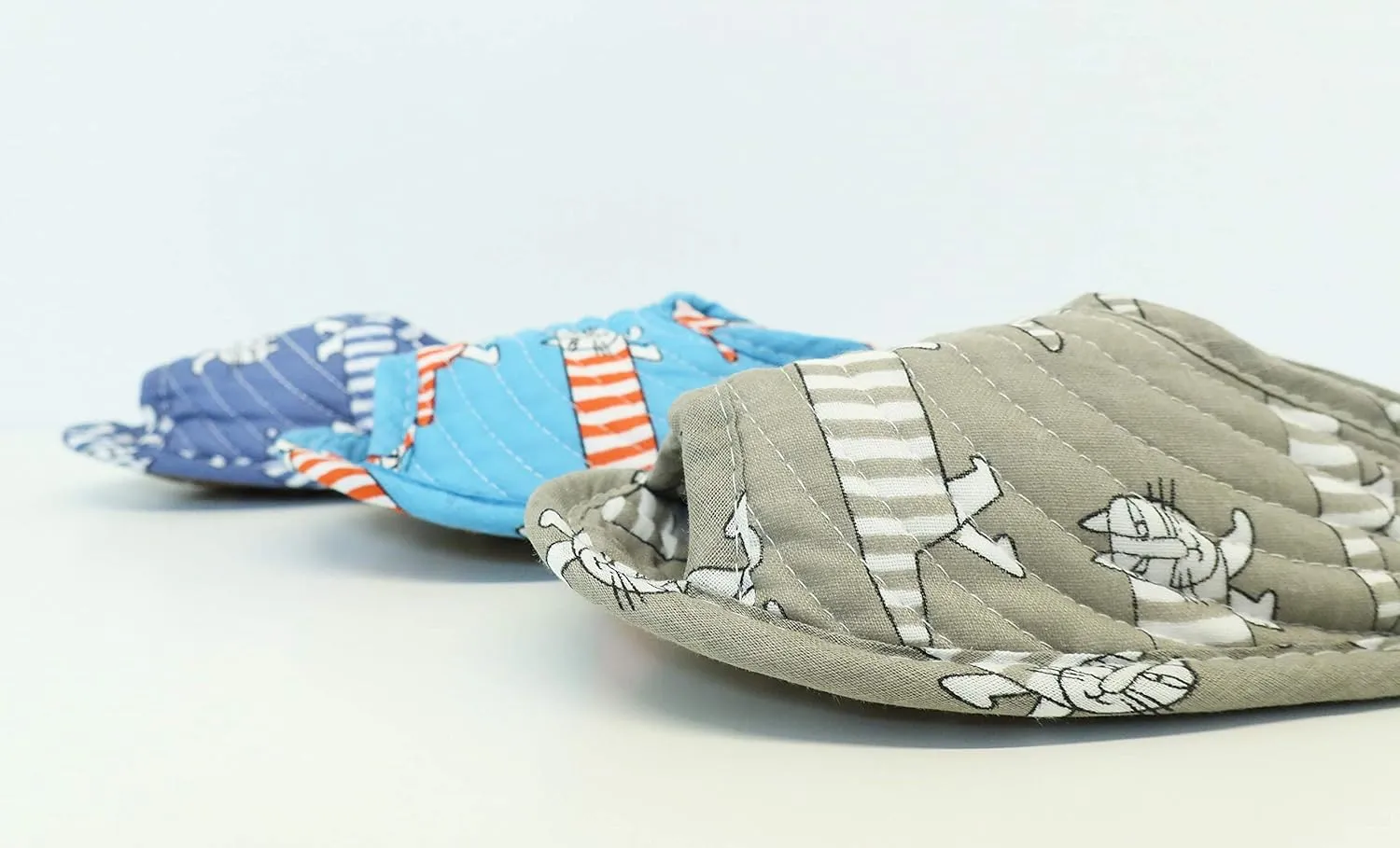 House Slippers for Women - Lightweight Cotton Quilted Home Slippers, Easy Machine Washable Like Socks, Foldable and Portable, Indoor Breathable Shoes for Your Feet Relaxing, Set of 3 Pairs (Medium