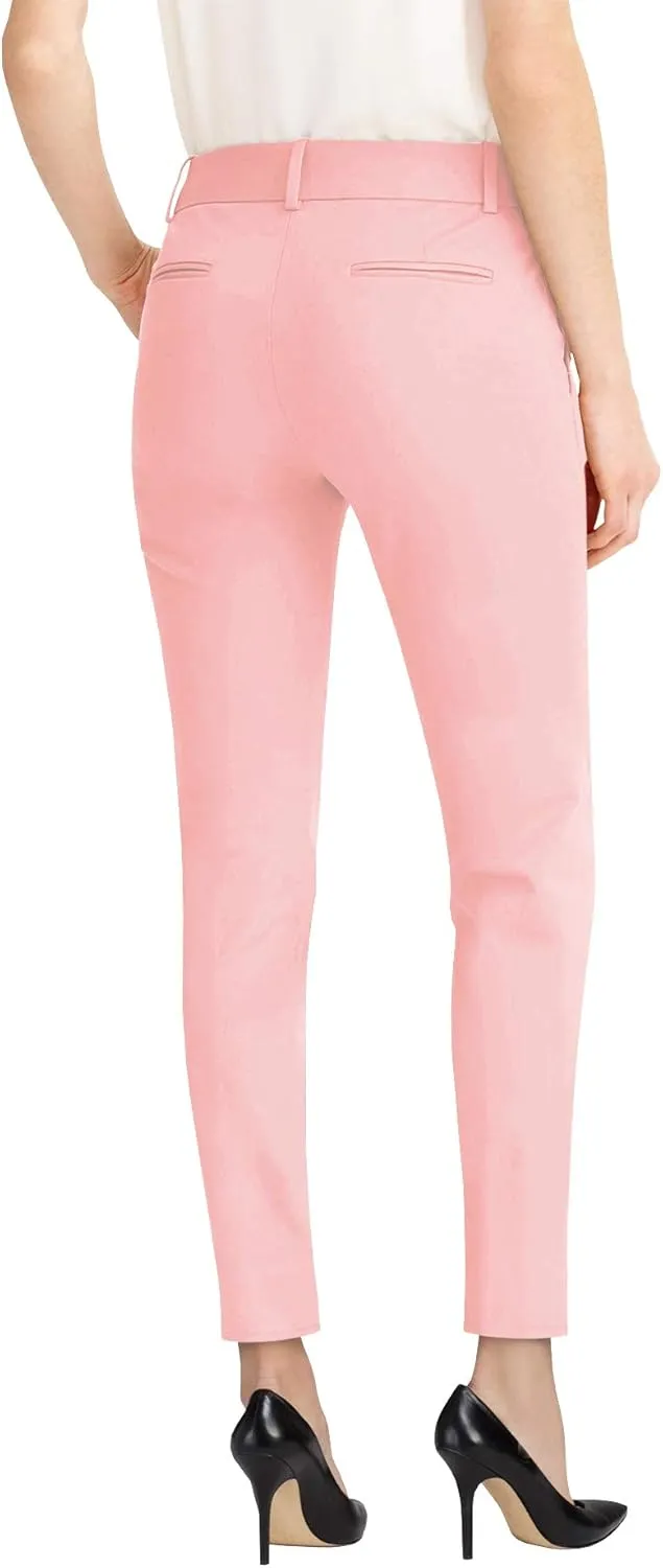 Hybrid & Company Womens Super Comfy Flat Front Stretch Trousers Chino Pants