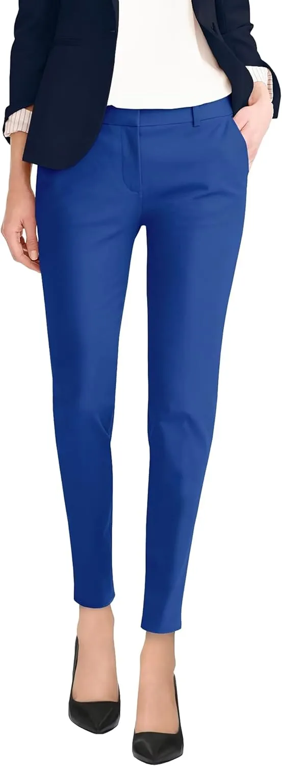 Hybrid & Company Womens Ultra Comfy Stretch Slim Fit Trousers Chino Pants with Pocket