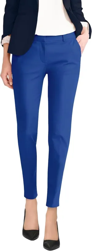 Hybrid & Company Womens Ultra Comfy Stretch Slim Fit Trousers Chino Pants with Pocket