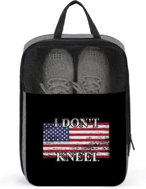 I Don't Kneel Shoe Storage Organizer Shoe Pouch with Zipper for Travel and Daily Use with Handle