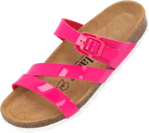 Ikaria Women's Mules - Extra Comfortable Sandals - Fashionable Slippers with Natural Cork - Made in EU - Sandals with Sole Made of Finest Natural Leather