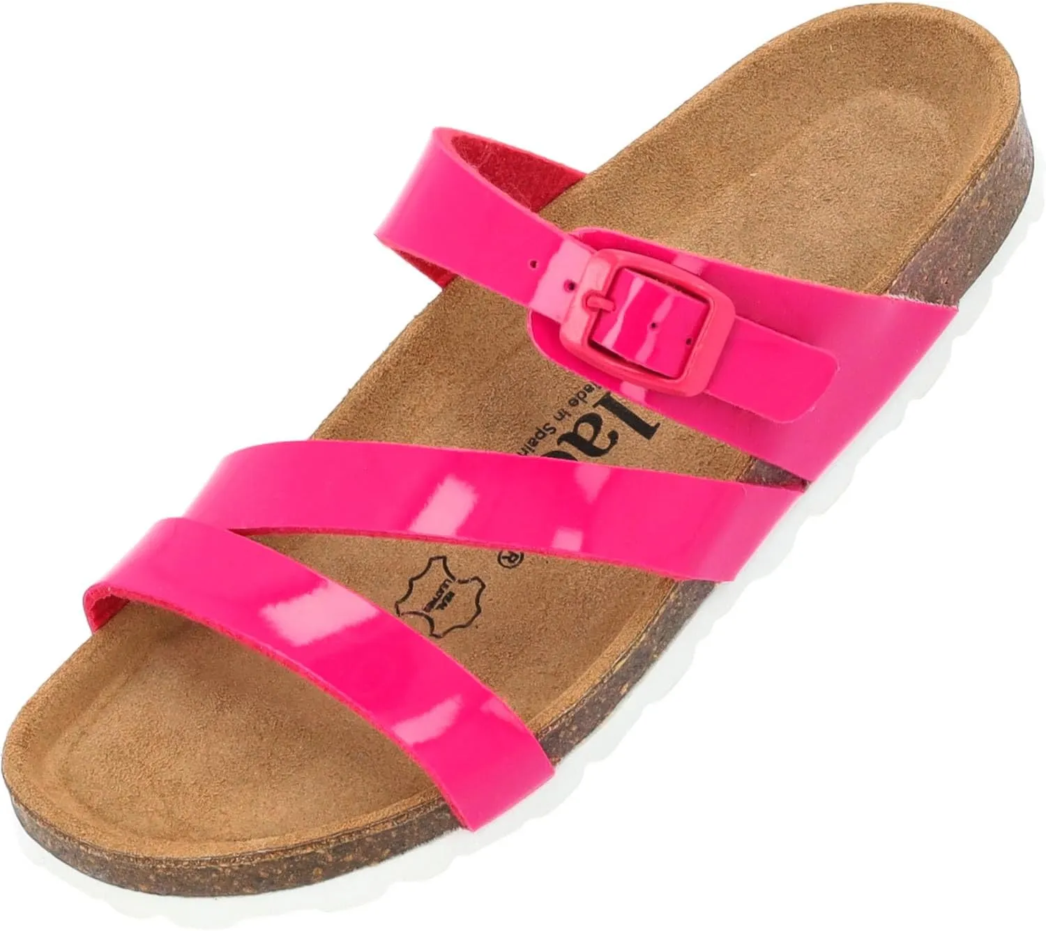 Ikaria Women's Mules - Extra Comfortable Sandals - Fashionable Slippers with Natural Cork - Made in EU - Sandals with Sole Made of Finest Natural Leather