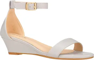 ILLUDE Women's Open Toe Ankle Strap Low Wedge Sandal Comfortable Platform Heeled Sandals