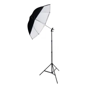 Inca INILK1 Light Stand Kit includes 2m Stand with 40 inch Umbrella with Cold Shoe and Carry Bag Kit
