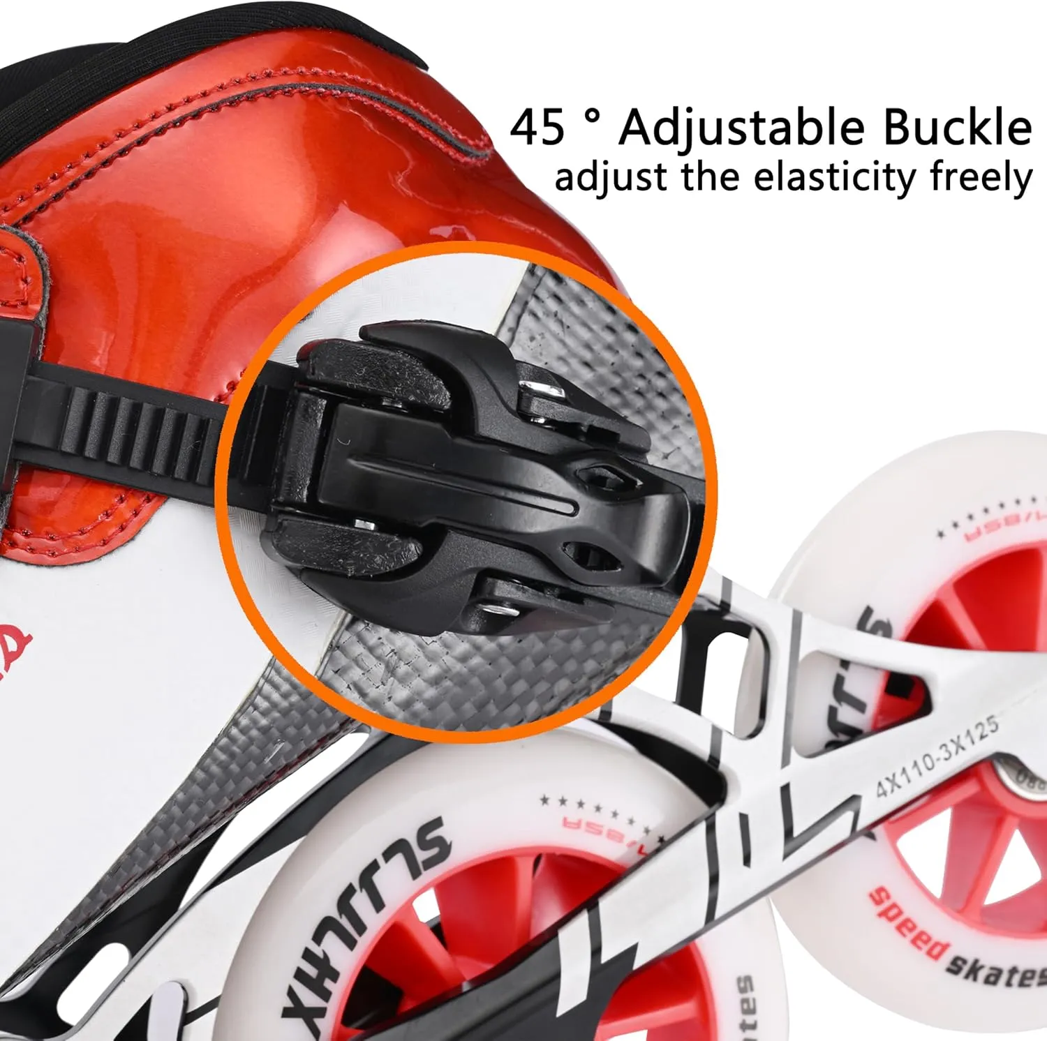 Inline Speed Skates for Men Women,Professional Carbon Fibre Inline Skates Adult Male,High Performance Fitness Racing Skates,Unisex