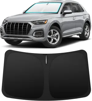 INSAUTO Foldable Windshield Sun Shade for Audi Q5 2018-2025, Heat & UV Protection Car Sunshade with Storage Bag, Keep Interior Cool & Easy Installation
