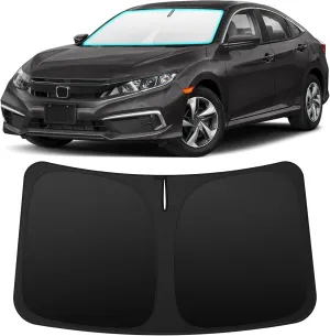 INSAUTO Foldable Windshield Sun Shade for Honda Civic 2016-2021, Heat & UV Protection Car Sunshade with Storage Bag, Keep Interior Cool & Easy Installation