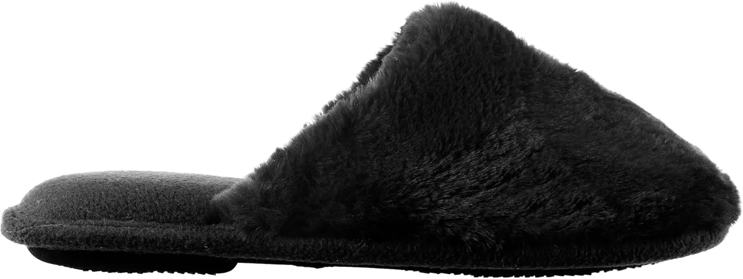 isotoner Womens Faux Fur Laurel Clog Slippers