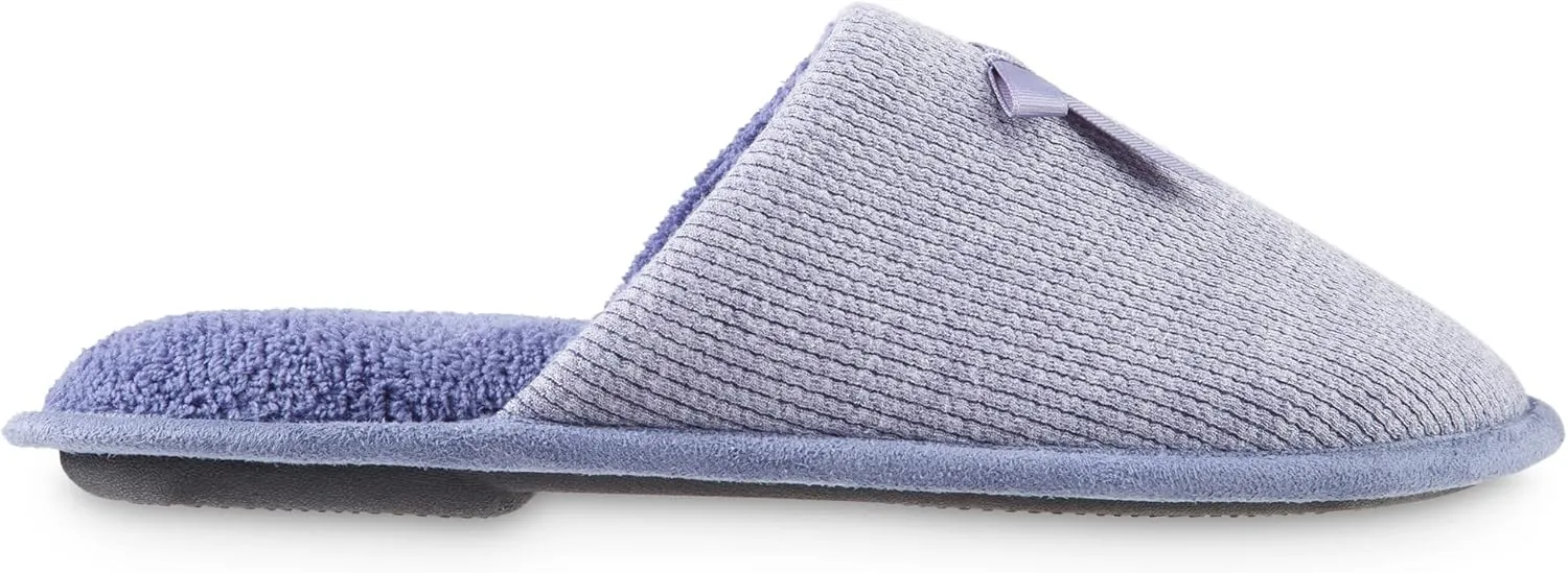 isotoner Womens Waffle Knit Clog Slippers