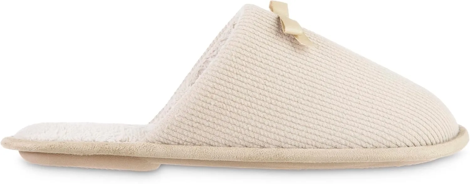 isotoner Womens Waffle Knit Clog Slippers