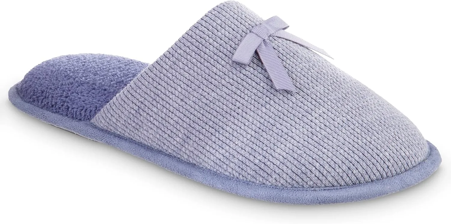 isotoner Womens Waffle Knit Clog Slippers