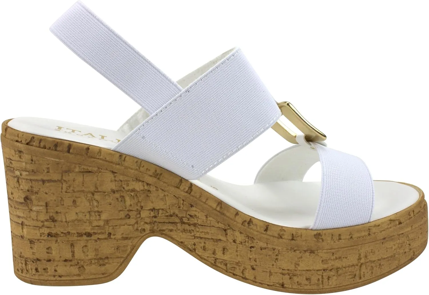 ITALIAN Shoemakers Women's Oaklie Comfort Band Heeled Platform Sandal for Women