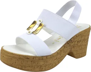 ITALIAN Shoemakers Women's Oaklie Comfort Band Heeled Platform Sandal for Women