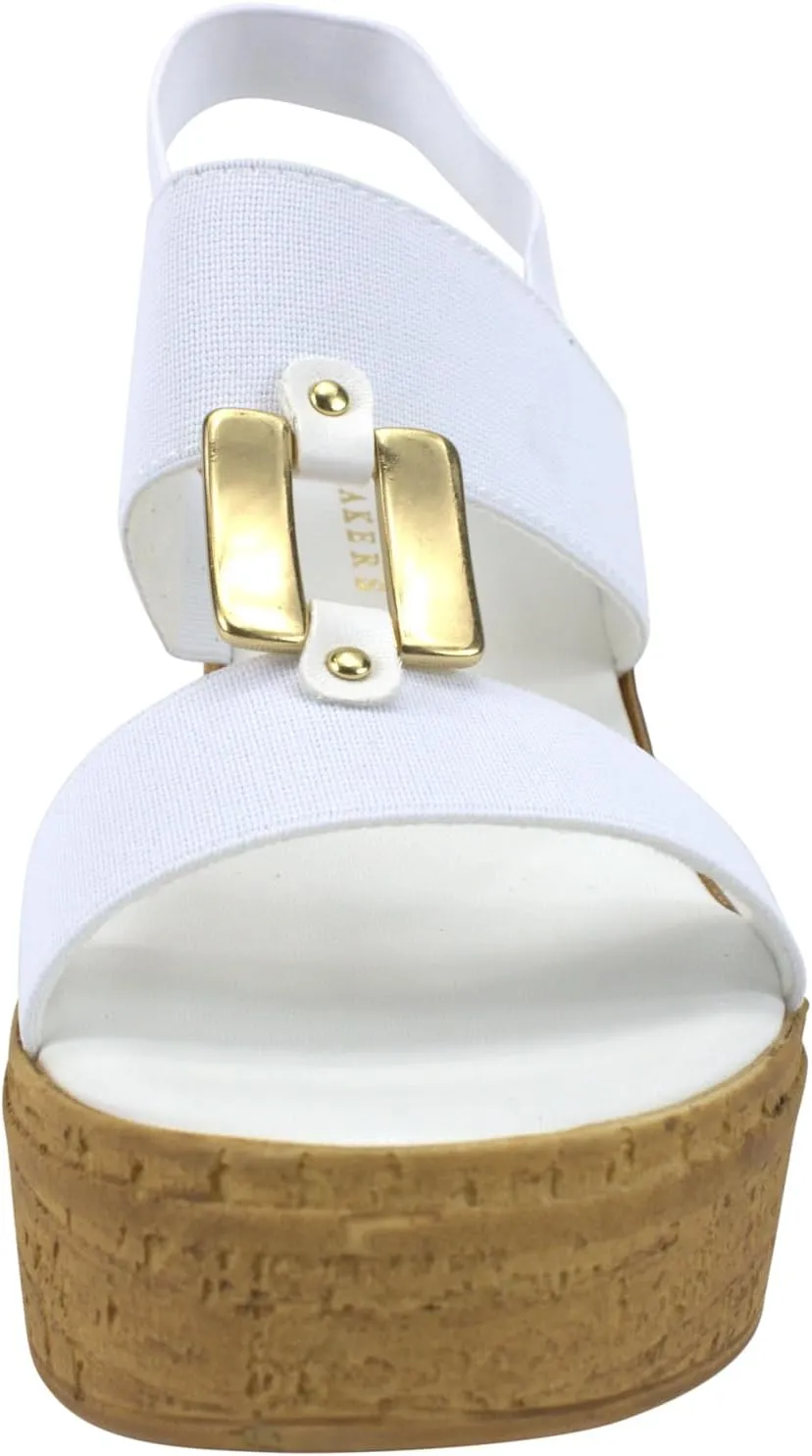 ITALIAN Shoemakers Women's Oaklie Comfort Band Heeled Platform Sandal for Women