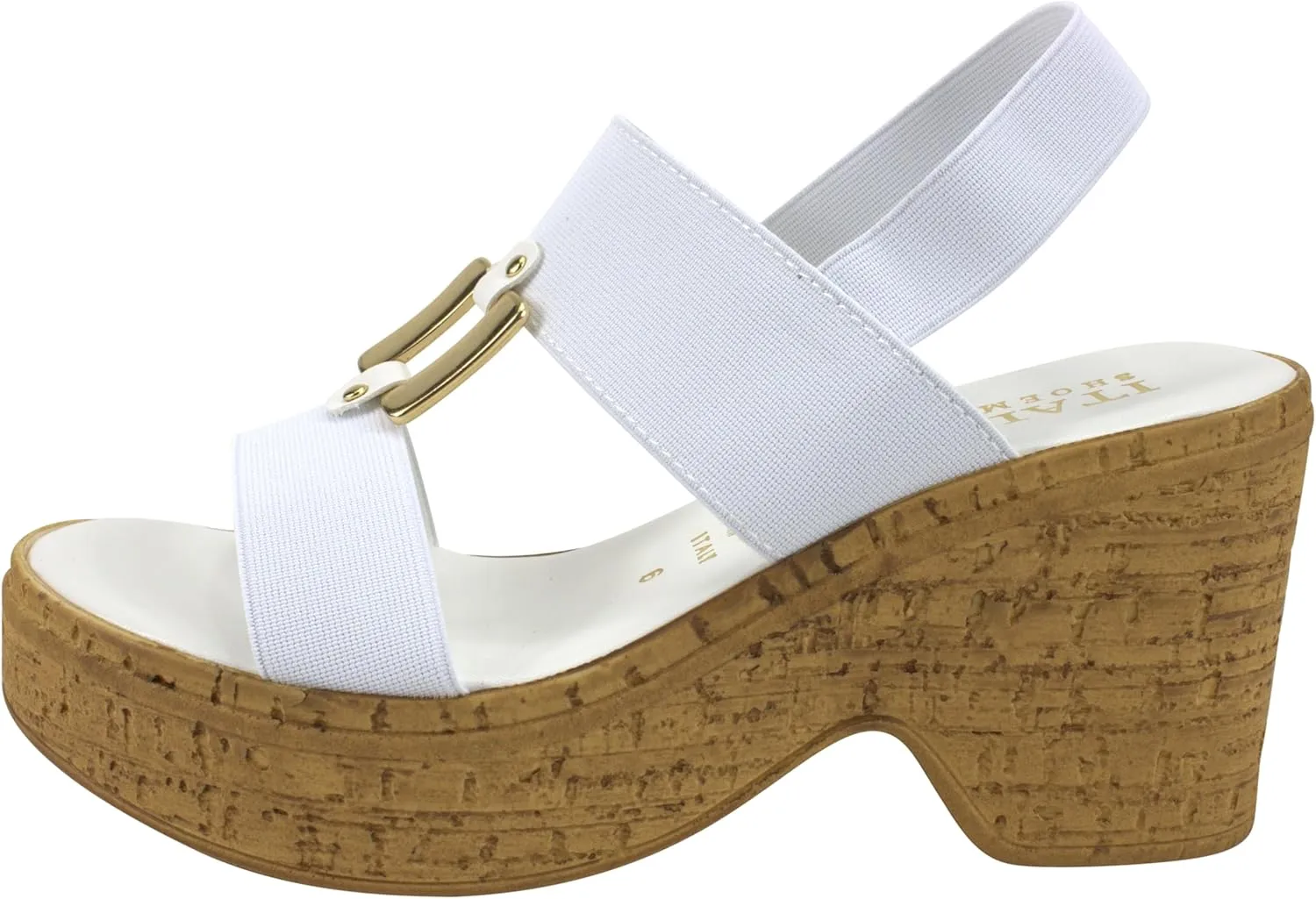 ITALIAN Shoemakers Women's Oaklie Comfort Band Heeled Platform Sandal for Women