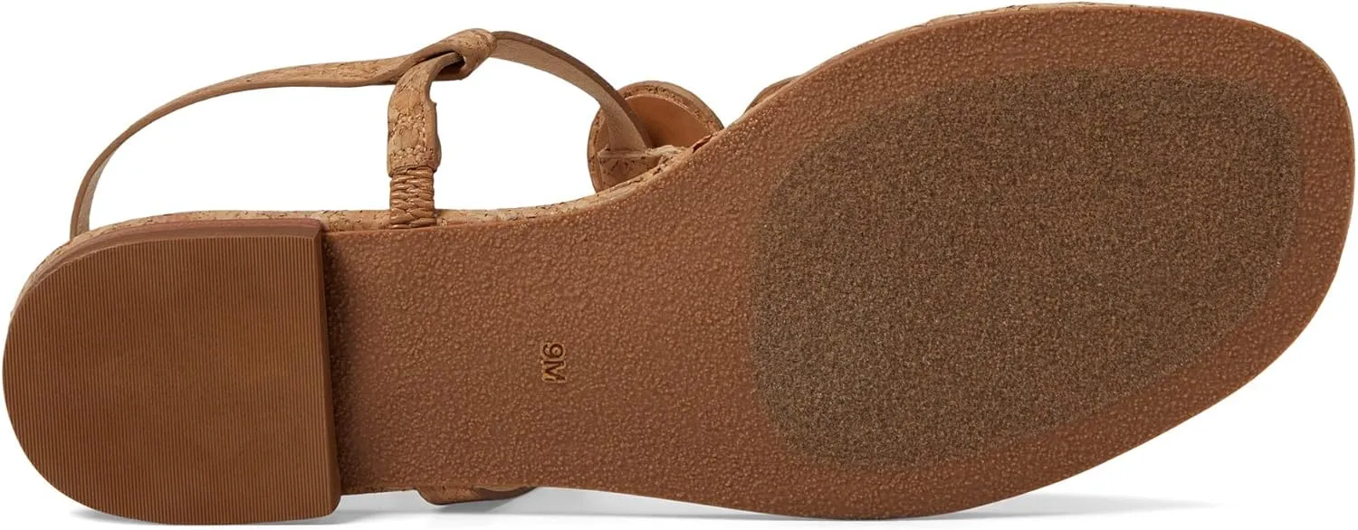 Jack Rogers Worth Flat Sandal for Women - Leather Upper, Adjustable Ankle Strap with Buckle Closure
